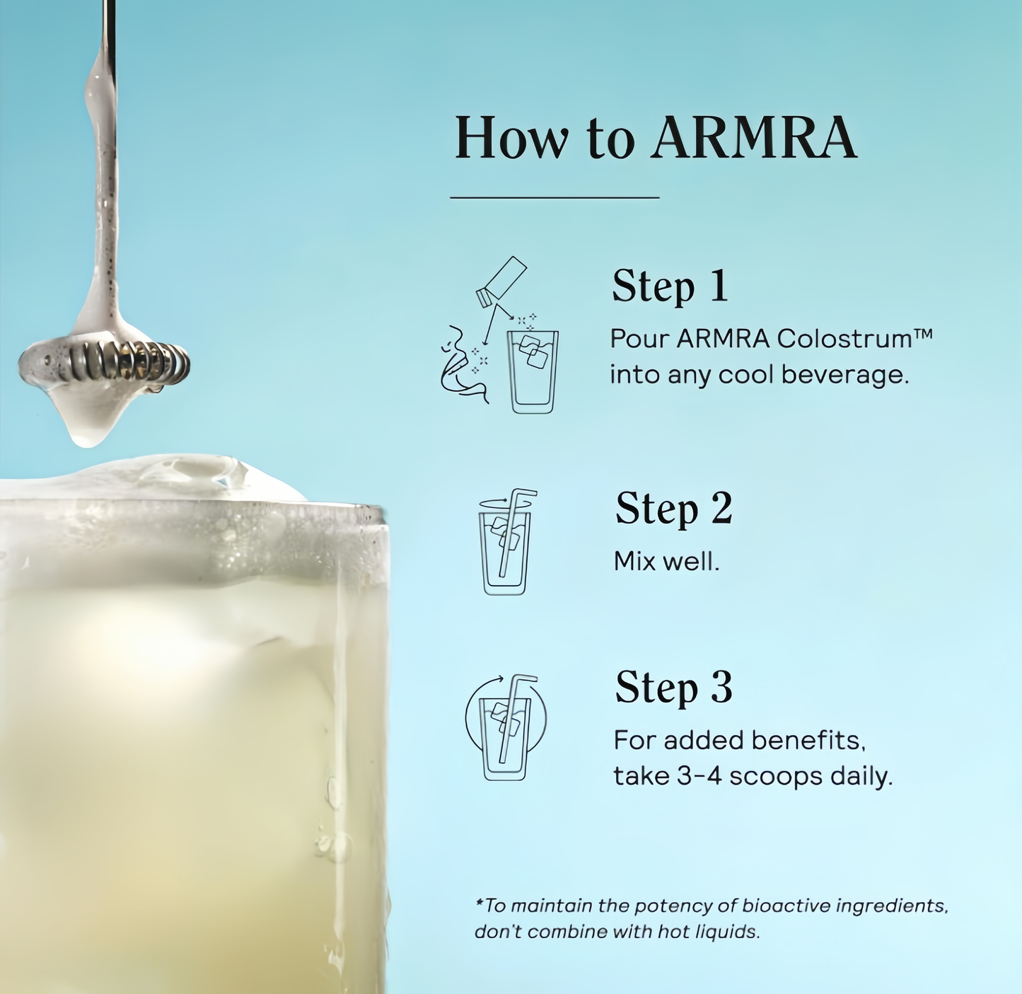 ARMRA Colostrum™ Powder | Unflavored | Gut Health & Bloating | Skin & Hair | Immunity | Keto, Gluten & Fat-Free | 120 Servings