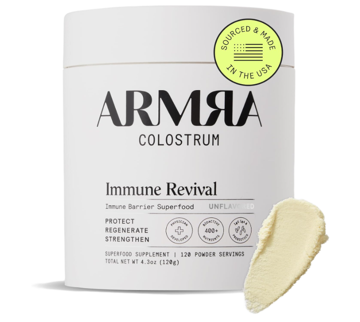 ARMRA Colostrum™ Powder | Unflavored | Gut Health & Bloating | Skin & Hair | Immunity | Keto, Gluten & Fat-Free | 120 Servings