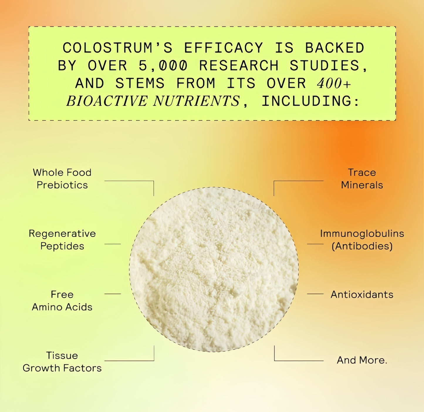 ARMRA Colostrum™ Powder | Unflavored | Gut Health & Bloating | Skin & Hair | Immunity | Keto, Gluten & Fat-Free | 120 Servings