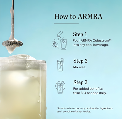 ARMRA Colostrum™ Powder | Unflavored | Gut Health & Bloating | Skin & Hair | Immunity | Keto, Gluten & Fat-Free | 120 Servings